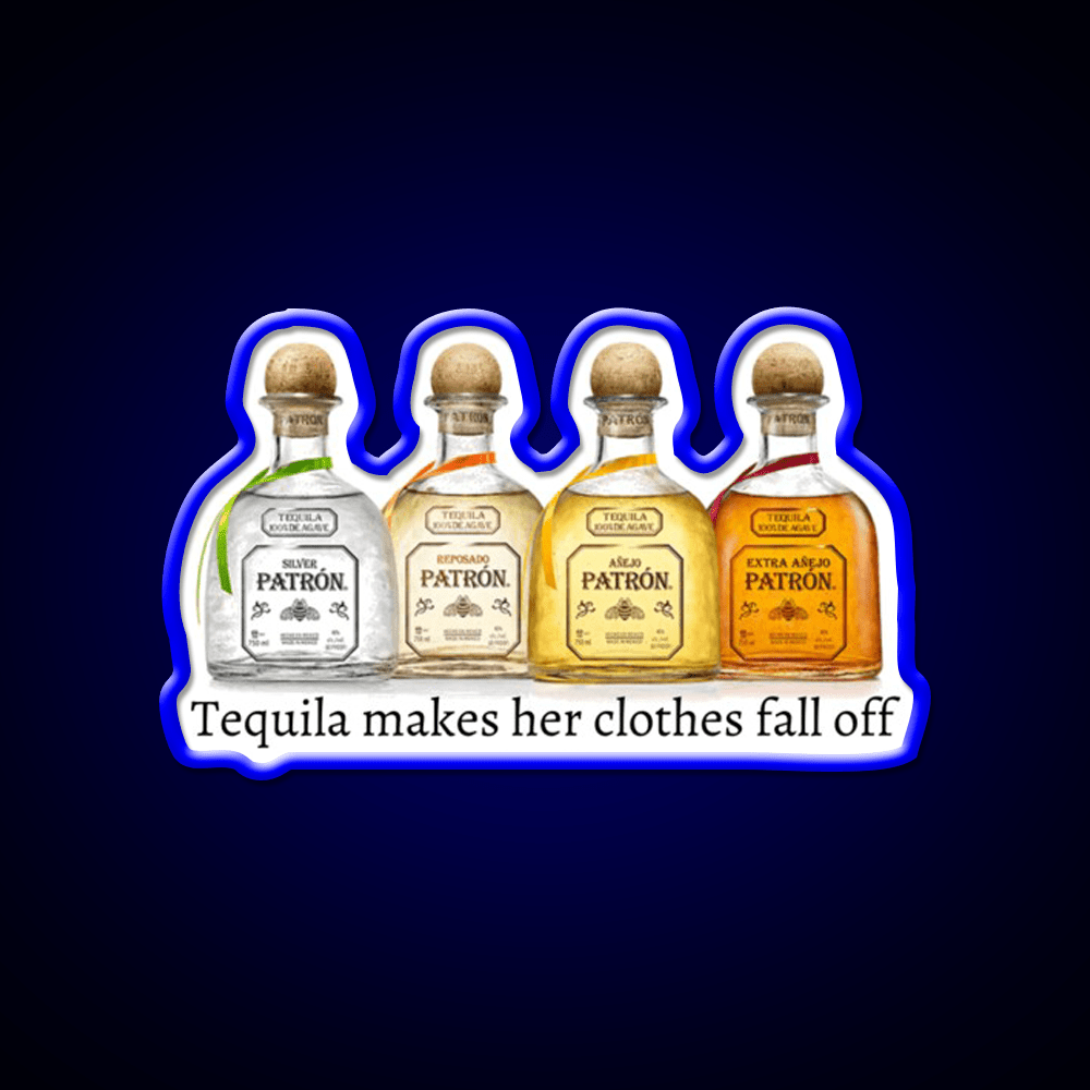 Tequila Makes Her Clothes Fall Off Party Drink Tequila Led Neon Sign Rgb Color - Shineneon