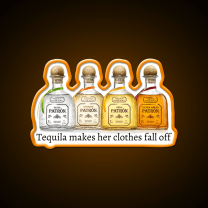 Tequila Makes Her Clothes Fall Off Party Drink Tequila Led Neon Sign Rgb Color - Shineneon