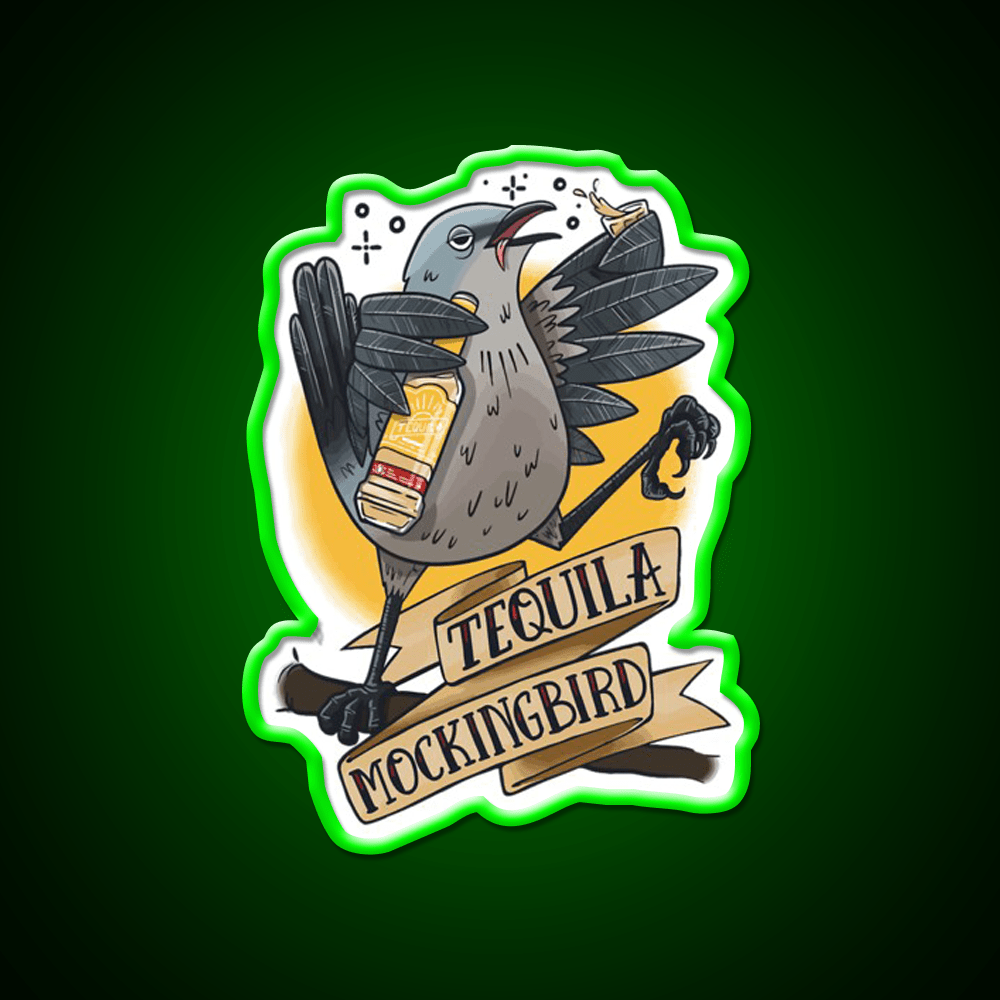 Tequila Mockingbird Party Drink Tequila Led Neon Sign Rgb Color - Shineneon