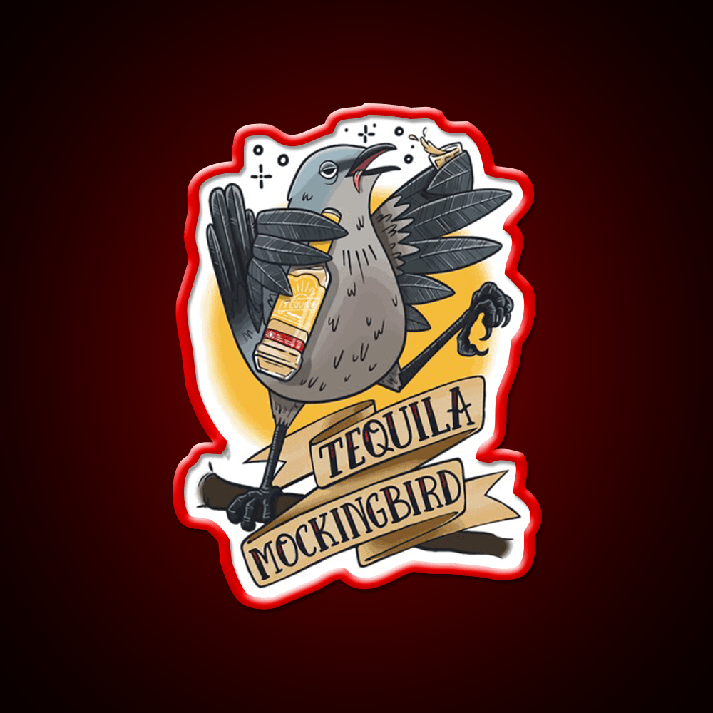 Tequila Mockingbird Party Drink Tequila Led Neon Sign Rgb Color - Shineneon