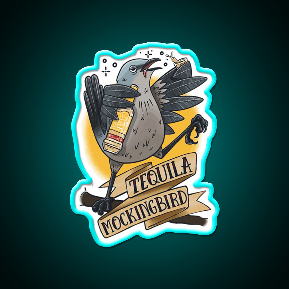 Tequila Mockingbird Party Drink Tequila Led Neon Sign Rgb Color - Shineneon