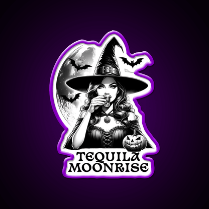 Tequila Moonrise Halloween Witchy Vibes Party Drink Tequila Led Neon Sign Rgb Color - Shineneon