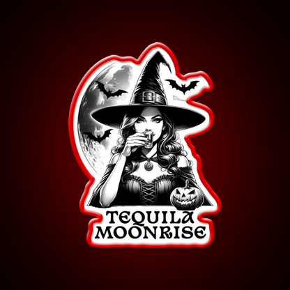 Tequila Moonrise Halloween Witchy Vibes Party Drink Tequila Led Neon Sign Rgb Color - Shineneon