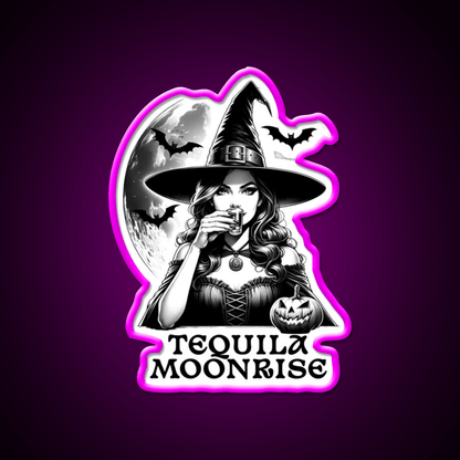 Tequila Moonrise Halloween Witchy Vibes Party Drink Tequila Led Neon Sign Rgb Color - Shineneon