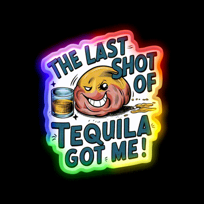 Tequila Party Drink Tequila Led Neon Sign Rgb Color - LED neon sign close-up detail