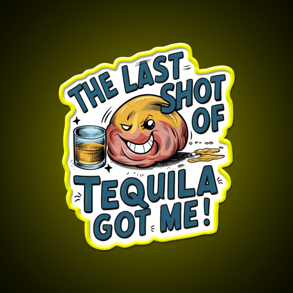 Tequila Party Drink Tequila Led Neon Sign Rgb Color - Custom LED neon sign front view
