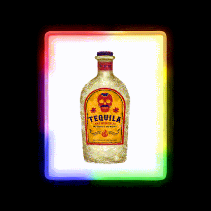 Tequila Party Drink Tequila Led Neon Sign Wall Light Rgb Color - LED neon sign close-up detail