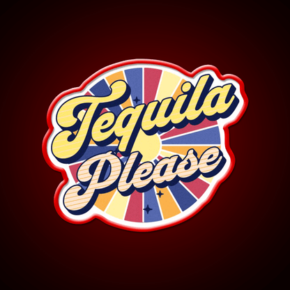Tequila Please Colorful Text Party Drink Tequila Led Neon Sign Rgb Color - Shineneon