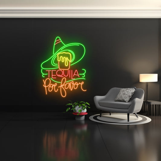 Tequila Por Favor Neon Sign