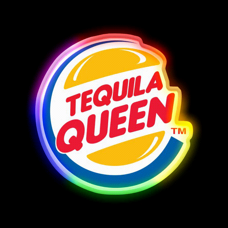 Tequila Queen Piece For Tequila Lovers Party Drink Tequila Led Neon Sign Rgb Color - LED neon sign close-up detail