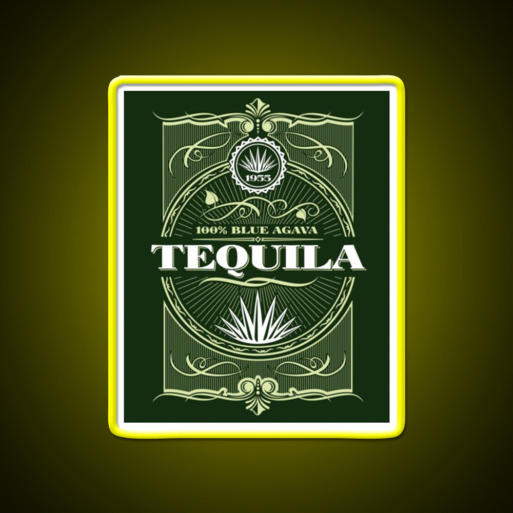 Tequila Retro Style Party Drink Tequila Led Neon Sign Rgb Color - Custom LED neon sign front view
