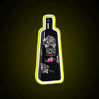 Tequila Rose Party Drink Tequila Led Neon Sign By Multimedia Rgb Color - Custom LED neon sign front view
