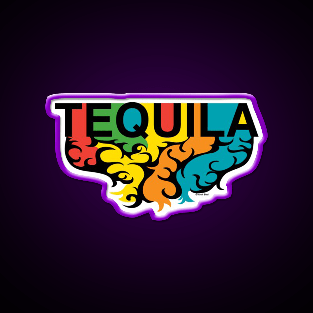 Tequila Rules Party Drink Tequila Led Neon Sign Rgb Color - Shineneon