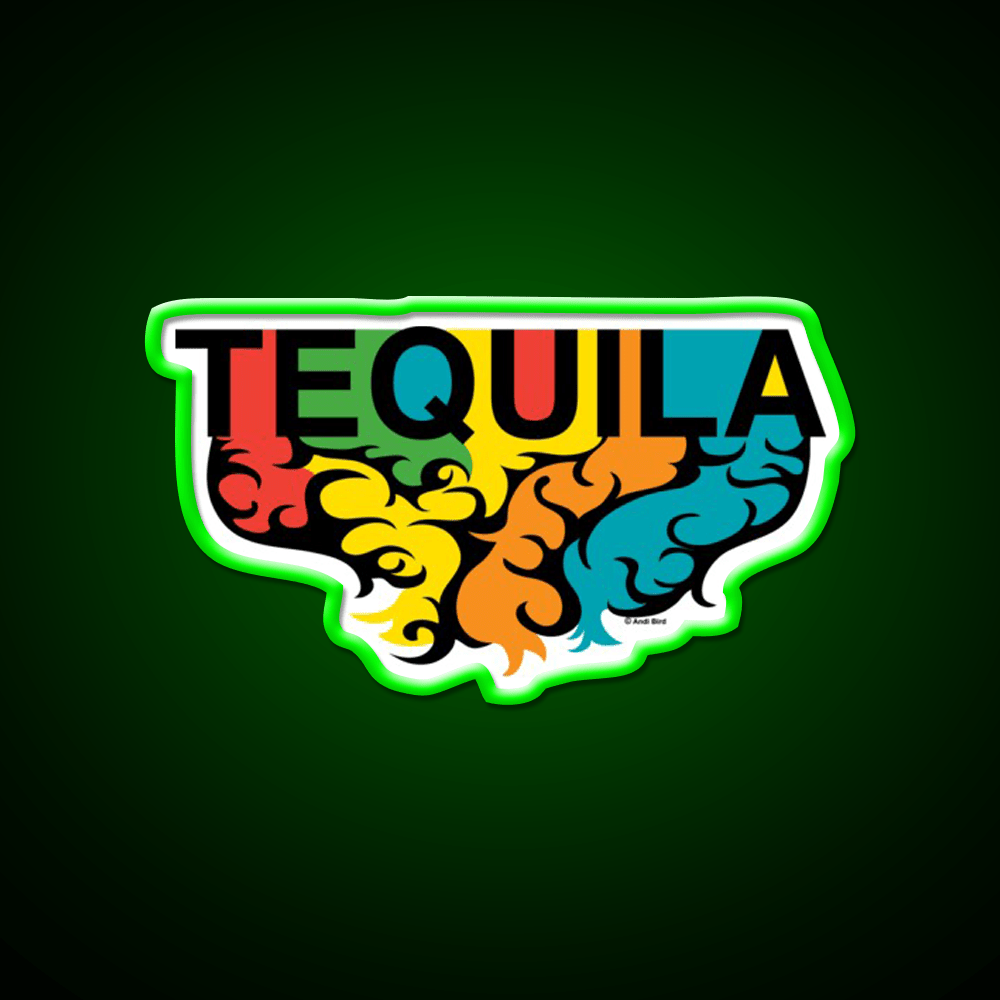 Tequila Rules Party Drink Tequila Led Neon Sign Rgb Color - Shineneon