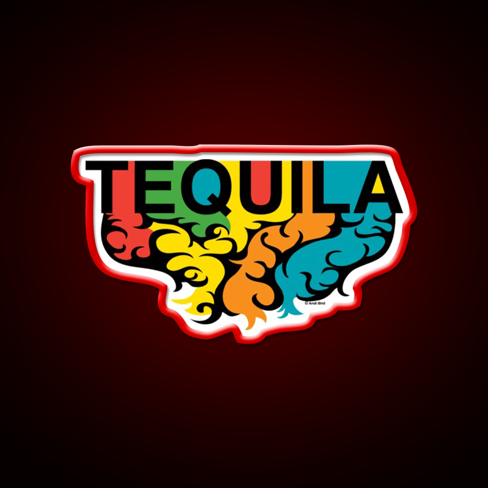 Tequila Rules Party Drink Tequila Led Neon Sign Rgb Color - Shineneon