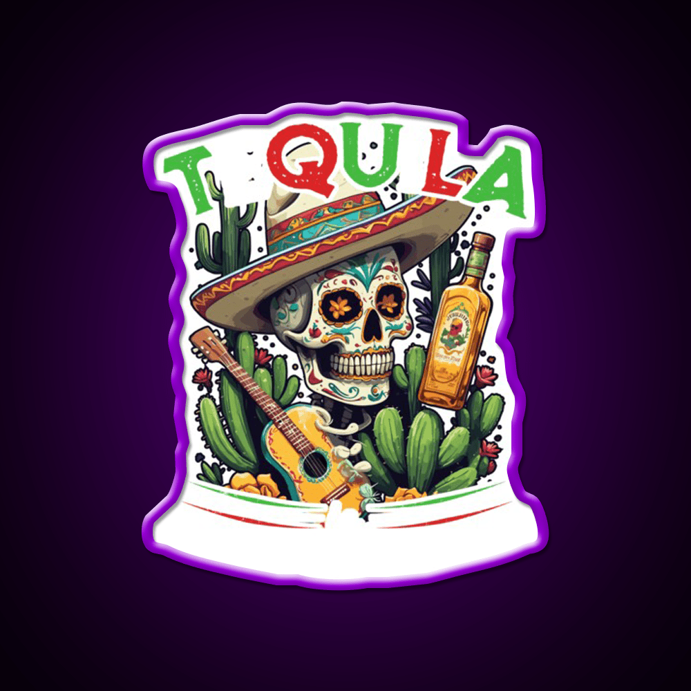 Tequila Saying Cinco De Mayo Party Drink Tequila Led Neon Sign Wall Art Rgb Color - Shineneon