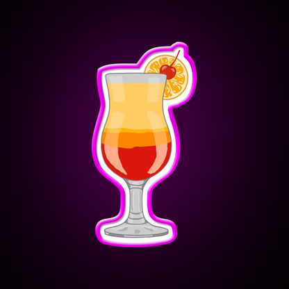 Tequila Sunrise Cocktail Bar Decor Led Neon Sign Rgb Color - Neon sign mounted on wall in room