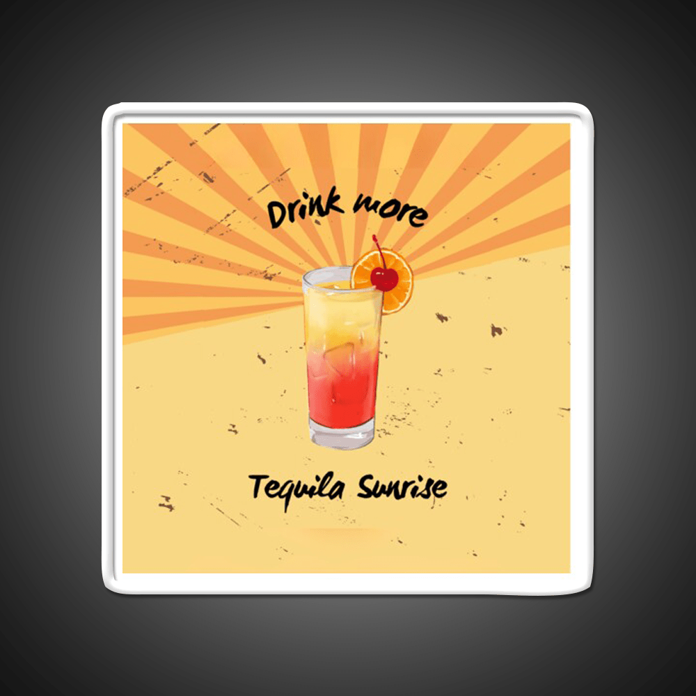 Tequila Sunrise Cocktail Graphics Party Drink Tequila Led Neon Sign Rgb Color - Shineneon