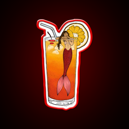 Tequila Sunrise Mermaid Cocktail Bar Decor Led Neon Sign Rgb Color - LED neon sign view 10