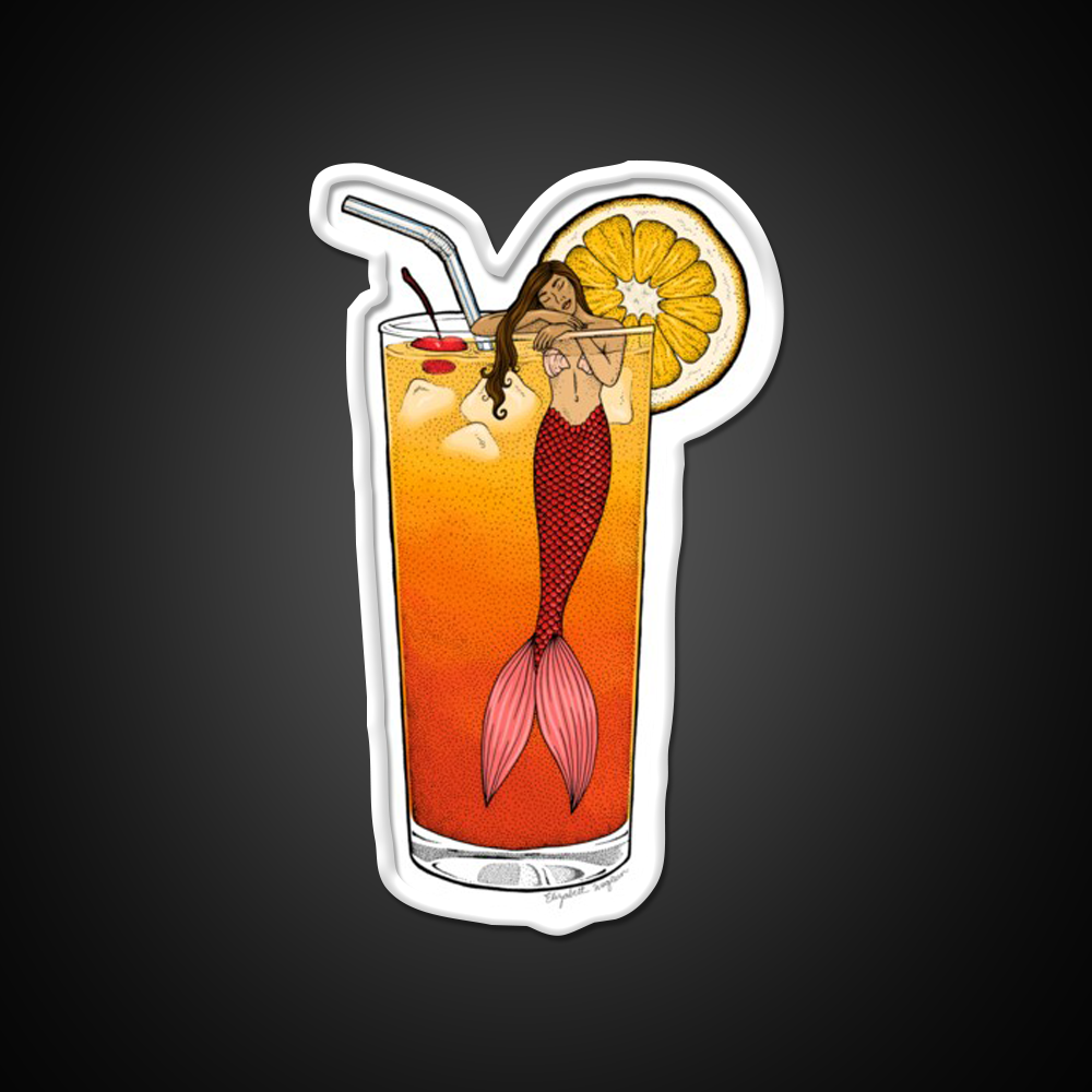 Tequila Sunrise Mermaid Cocktail Bar Decor Led Neon Sign Rgb Color - LED neon sign view 11