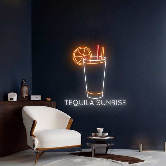 Tequila Sunrise Neon Sign Wall Decor