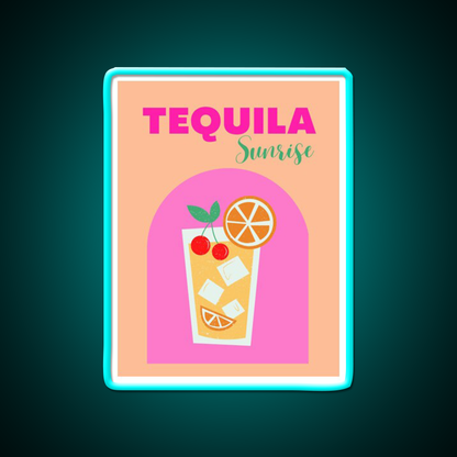 Tequila Sunrise Party Drink Tequila Led Neon Sign Rgb Color