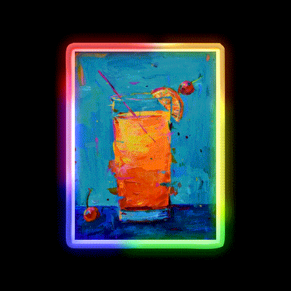 Tequila Sunrise Party Drink Tequila Led Neon Sign Bar Led Sign Rgb Color - LED neon sign close-up detail