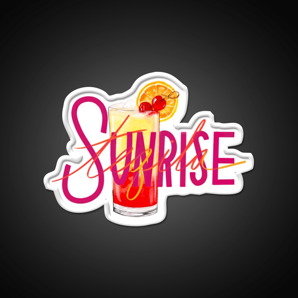 Tequila Sunrise Party Drink Tequila Led Neon Sign Bar Neon Sign Rgb Color - Shineneon