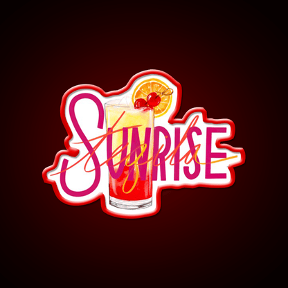 Tequila Sunrise Party Drink Tequila Led Neon Sign Bar Neon Sign Rgb Color - Shineneon