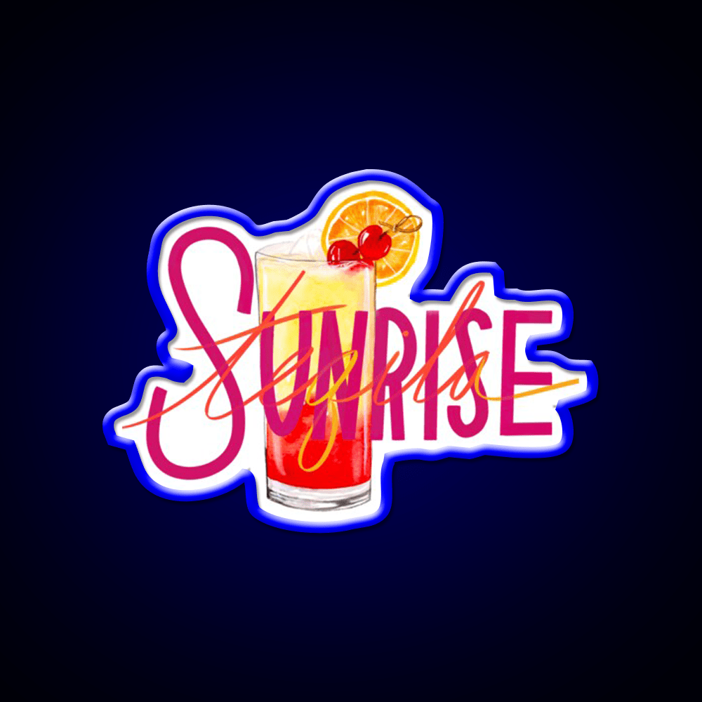 Tequila Sunrise Party Drink Tequila Led Neon Sign Bar Neon Sign Rgb Color - Shineneon