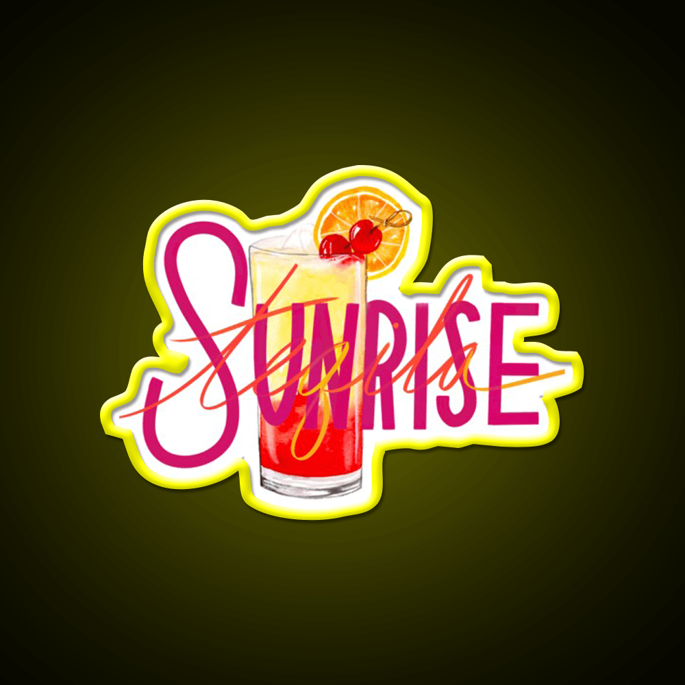 Tequila Sunrise Party Drink Tequila Led Neon Sign Bar Neon Sign Rgb Color - Shineneon