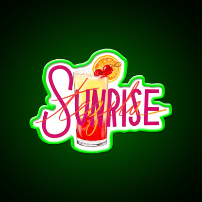 Tequila Sunrise Party Drink Tequila Led Neon Sign Bar Neon Sign Rgb Color - Shineneon