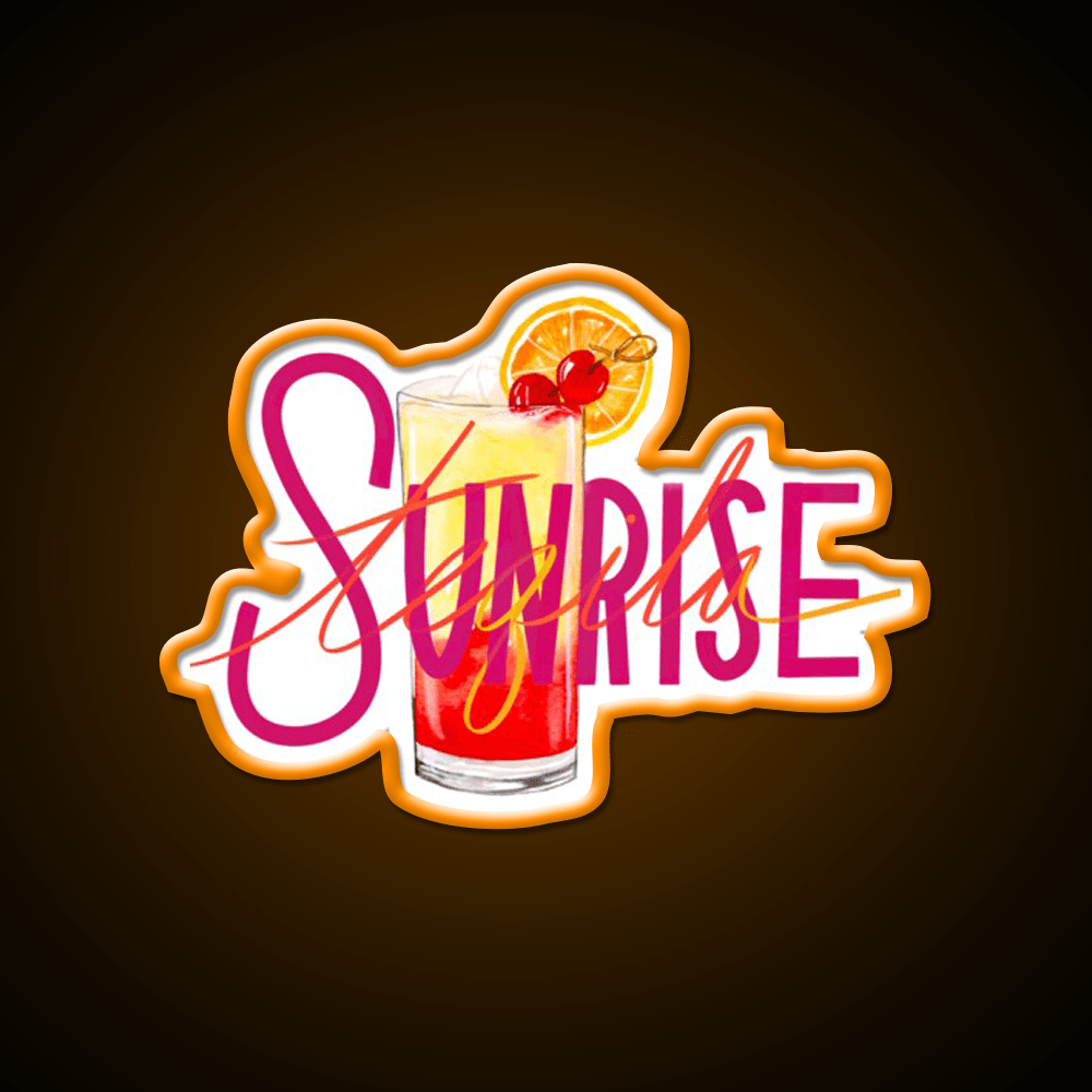 Tequila Sunrise Party Drink Tequila Led Neon Sign Bar Neon Sign Rgb Color - Shineneon