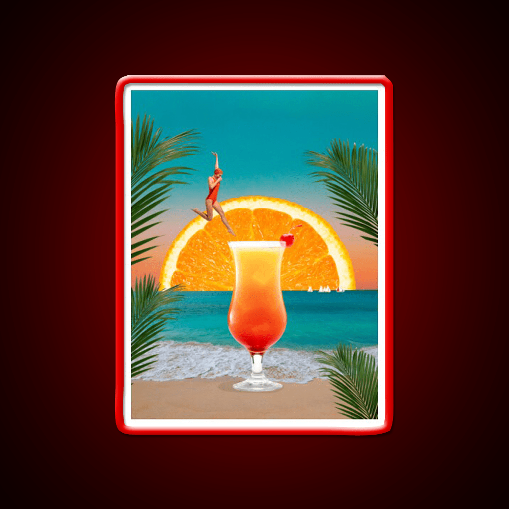 Tequila Sunrise Party Drink Tequila Led Neon Sign Bar Wall Art Sign Rgb Color - Shineneon