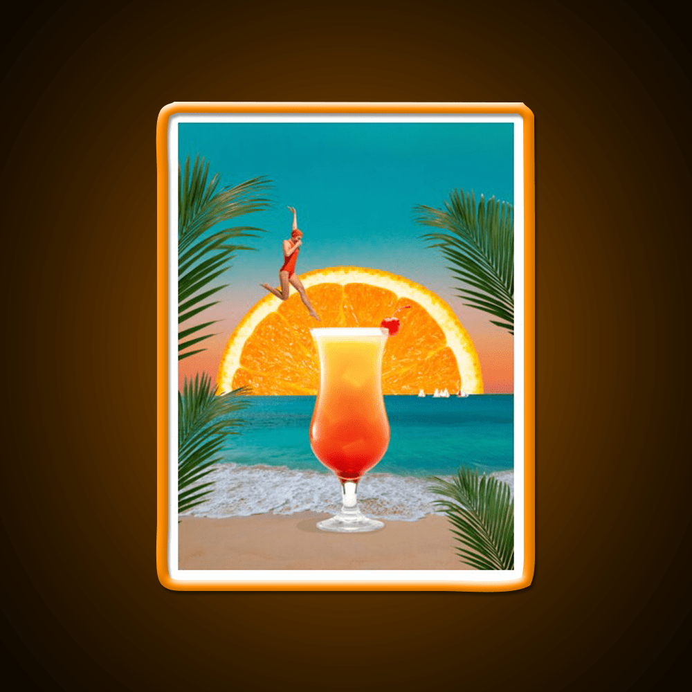 Tequila Sunrise Party Drink Tequila Led Neon Sign Bar Wall Art Sign Rgb Color - Shineneon