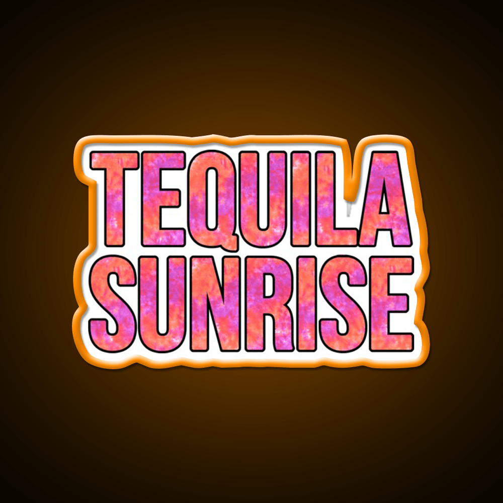 Tequila Sunrise Party Drink Tequila Led Neon Sign Cocktail Neon Sign Rgb Color - Shineneon