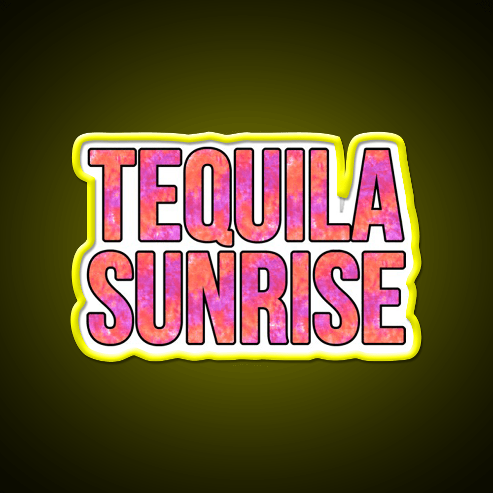 Tequila Sunrise Party Drink Tequila Led Neon Sign Cocktail Neon Sign Rgb Color - Shineneon