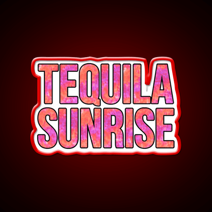 Tequila Sunrise Party Drink Tequila Led Neon Sign Cocktail Neon Sign Rgb Color - Shineneon