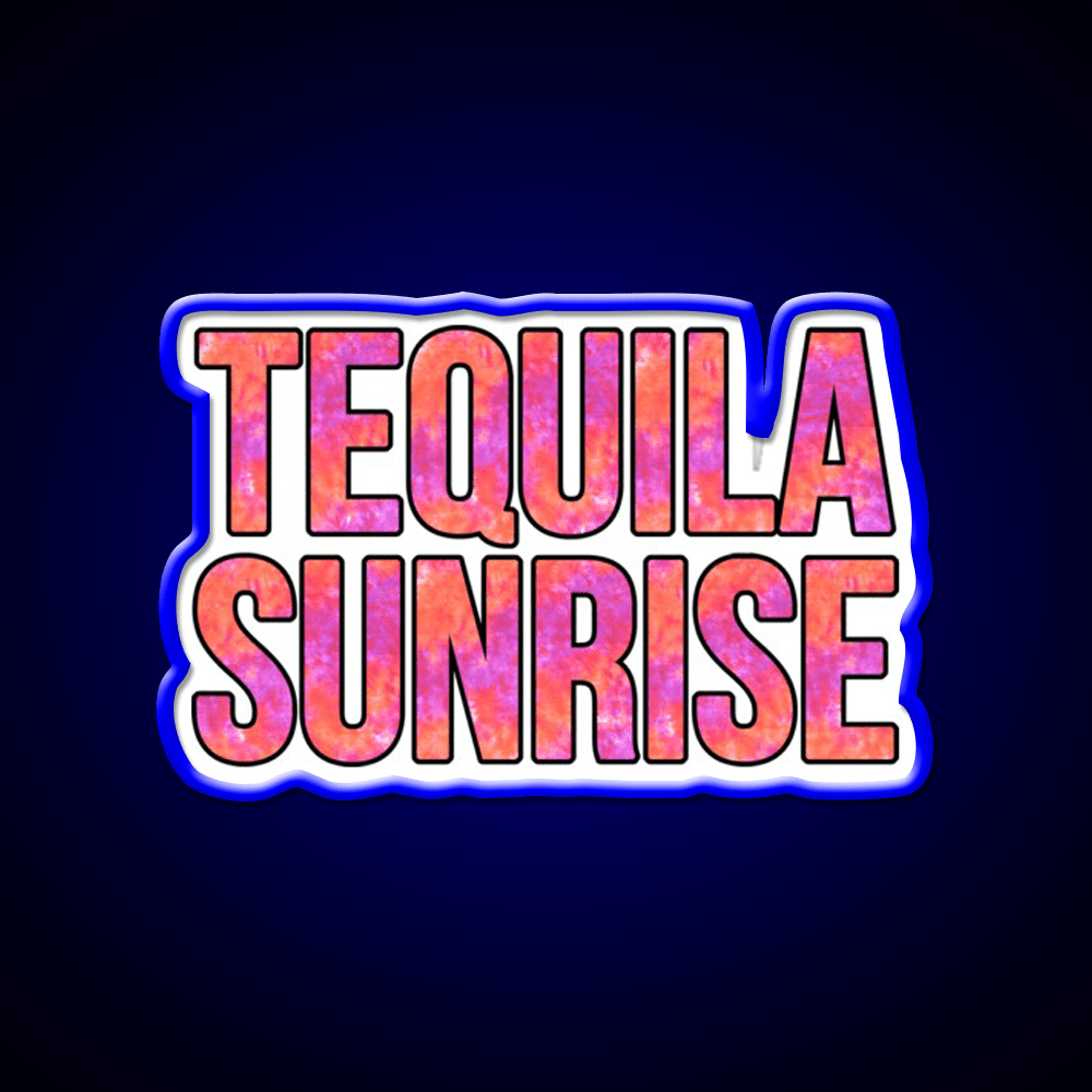 Tequila Sunrise Party Drink Tequila Led Neon Sign Cocktail Neon Sign Rgb Color - Shineneon