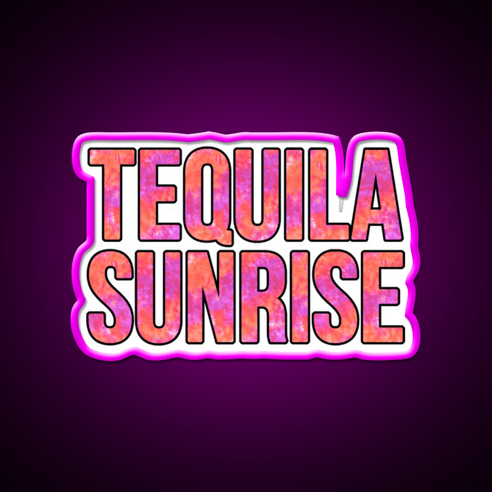 Tequila Sunrise Party Drink Tequila Led Neon Sign Cocktail Neon Sign Rgb Color - Shineneon