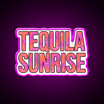 Tequila Sunrise Party Drink Tequila Led Neon Sign Cocktail Neon Sign Rgb Color - Shineneon