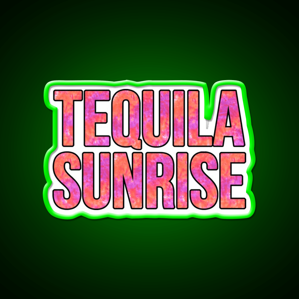 Tequila Sunrise Party Drink Tequila Led Neon Sign Cocktail Neon Sign Rgb Color - Shineneon