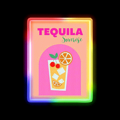 Tequila Sunrise Party Drink Tequila Led Neon Sign Rgb Color