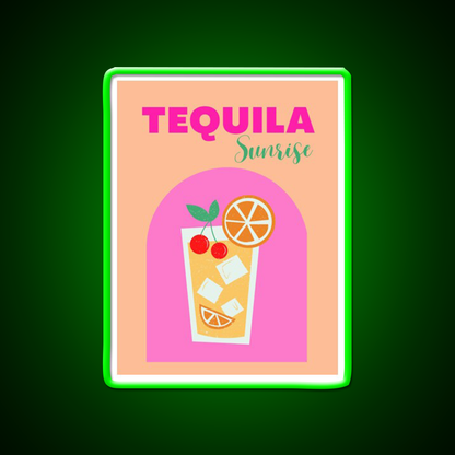 Tequila Sunrise Party Drink Tequila Led Neon Sign Rgb Color
