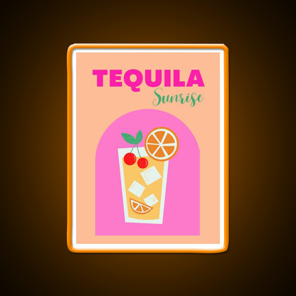 Tequila Sunrise Party Drink Tequila Led Neon Sign Rgb Color