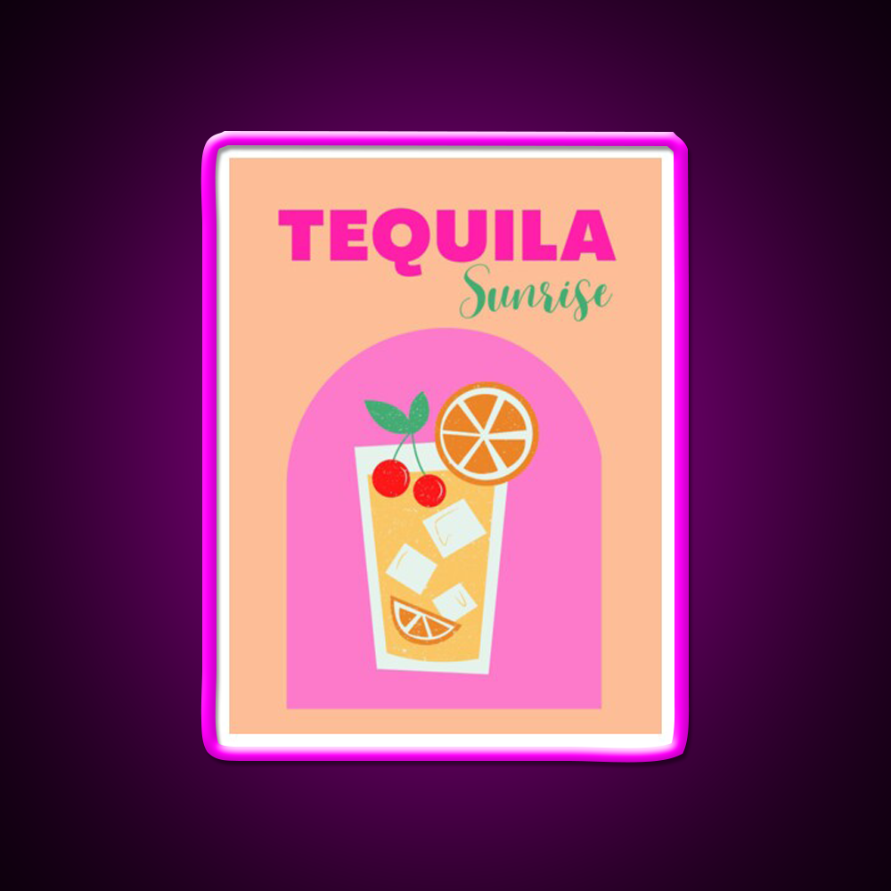 Tequila Sunrise Party Drink Tequila Led Neon Sign Rgb Color
