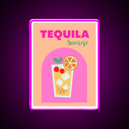 Tequila Sunrise Party Drink Tequila Led Neon Sign Rgb Color