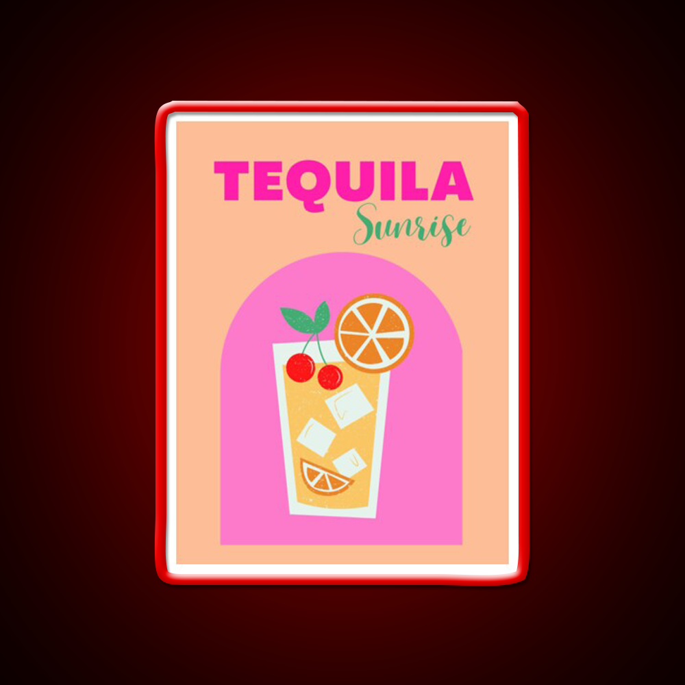 Tequila Sunrise Party Drink Tequila Led Neon Sign Rgb Color