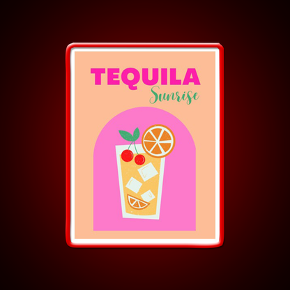 Tequila Sunrise Party Drink Tequila Led Neon Sign Rgb Color