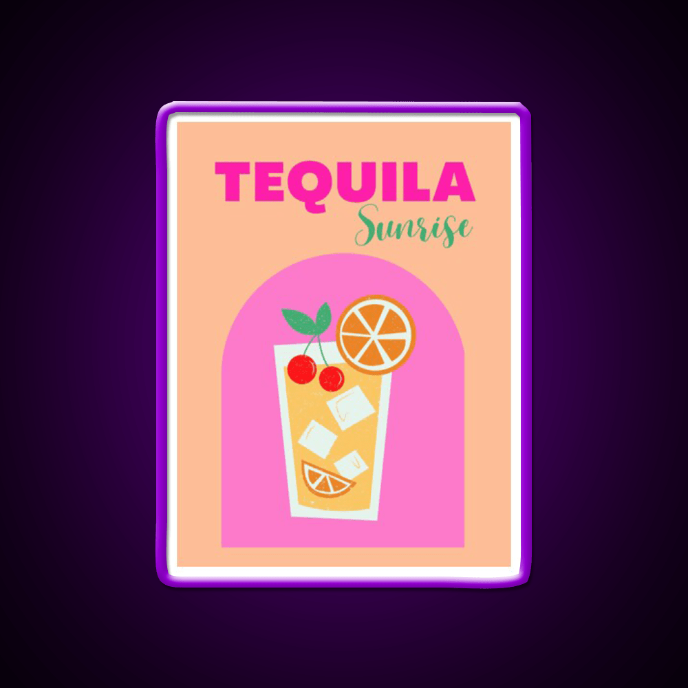 Tequila Sunrise Party Drink Tequila Led Neon Sign Rgb Color - Shineneon